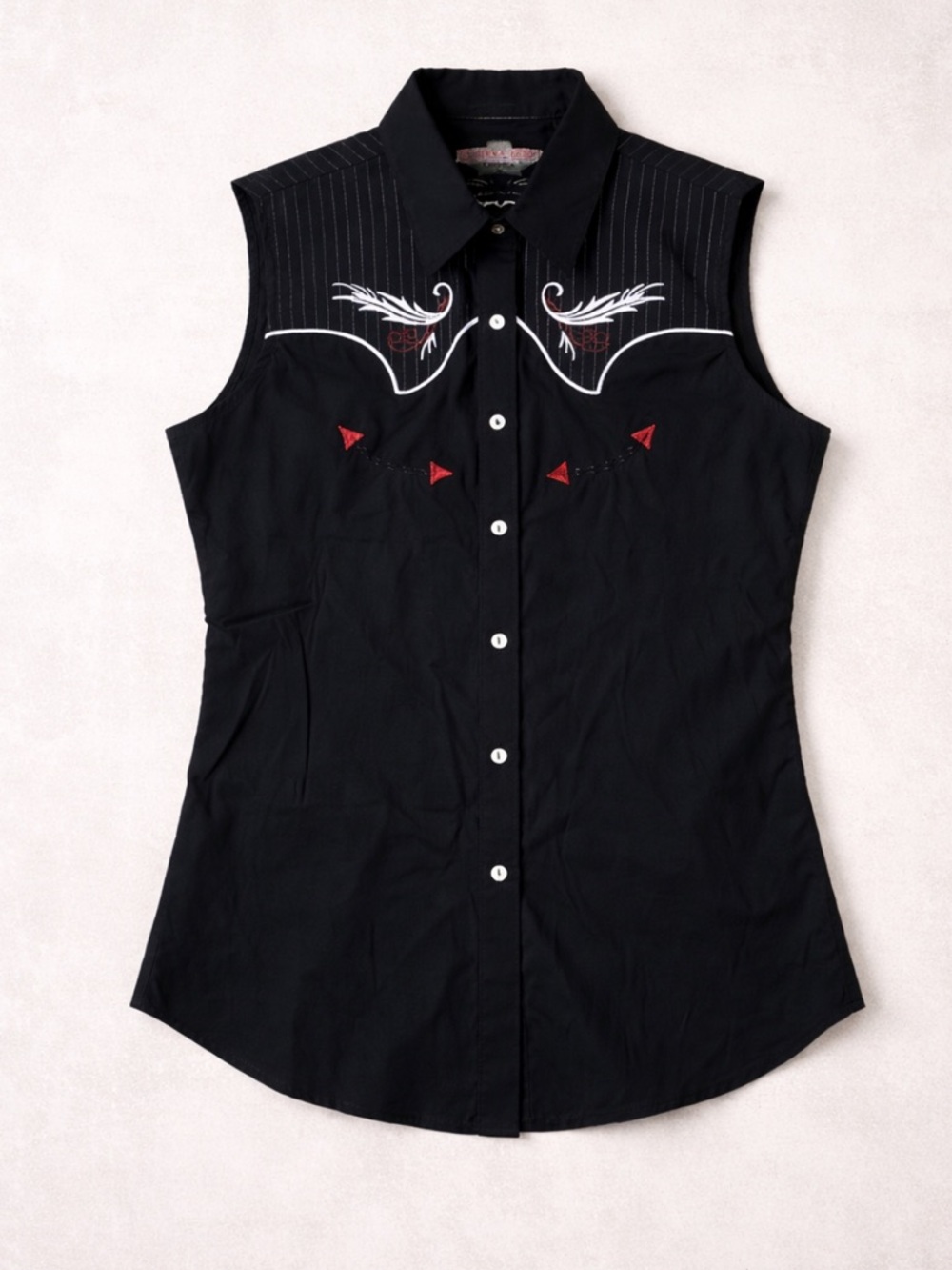 Brooks & Dunn Panhandle Slim Western Shirt Sleeveless Embroidered Pearl Snap